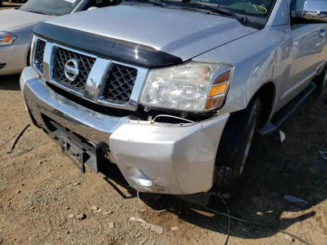 5N1AA08B54N705873 - 2004 NISSAN ARMADA SILVER photo 9