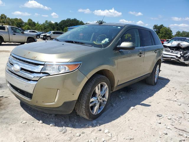 2FMDK3KC7DBA45263 - 2013 FORD EDGE LIMIT GREEN photo 2