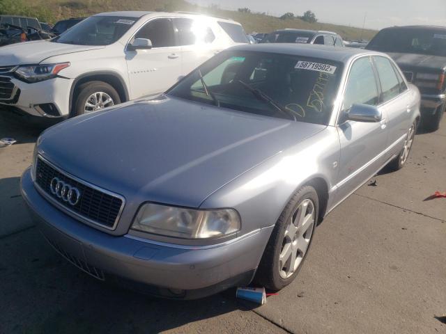 WAUGU44D43N002748 - 2003 AUDI S8 QUATTRO SILVER photo 2