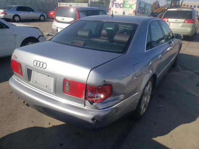 WAUGU44D43N002748 - 2003 AUDI S8 QUATTRO SILVER photo 4