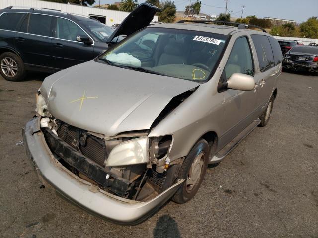 4T3ZF13C11U348324 - 2001 TOYOTA SIENNA LE GOLD photo 2