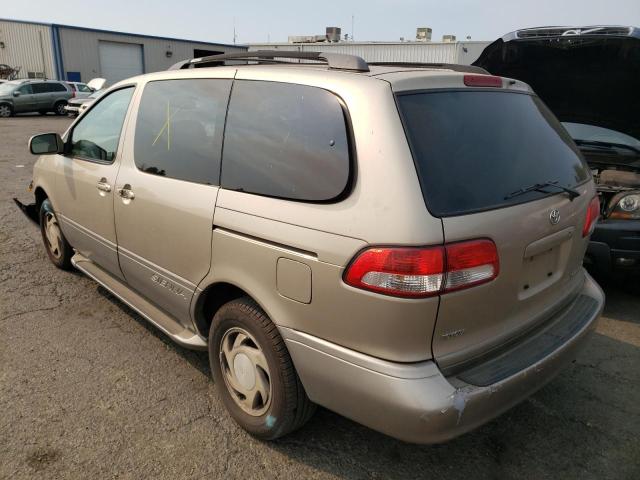 4T3ZF13C11U348324 - 2001 TOYOTA SIENNA LE GOLD photo 3