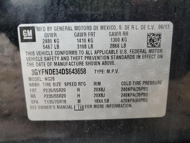 3GYFNDE34DS643658 - 2013 CADILLAC SRX PERFOR 黑色 照片 10