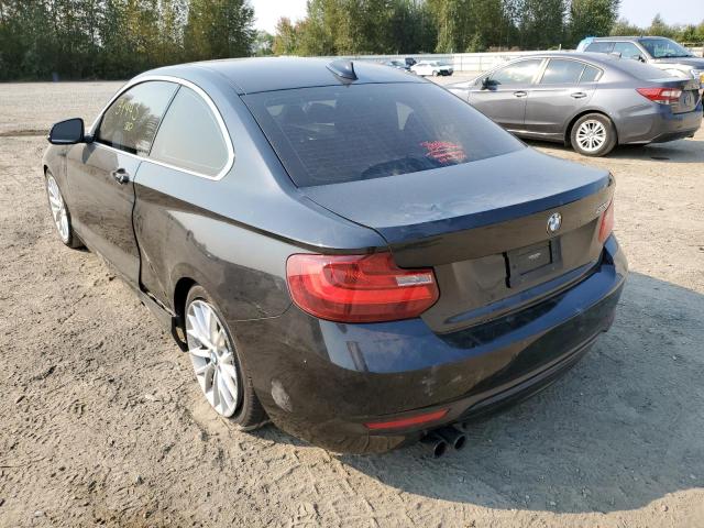 WBA1F5C51GV343840 - 2016 BMW 228 I BLACK photo 3