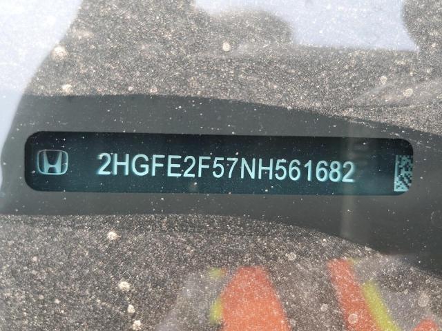 2HGFE2F57NH561682 - 2022 HONDA CIVIC SPOR WHITE photo 10