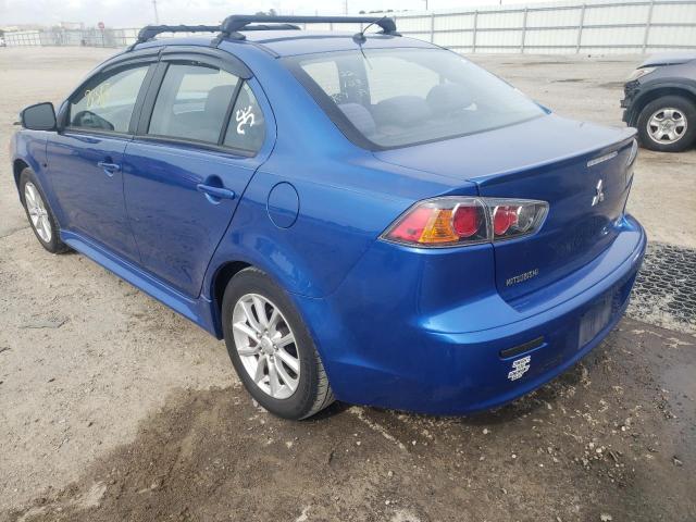 JA32U2FU7FU026730 - 2015 MITSUBISHI LANCER ES BLUE photo 3