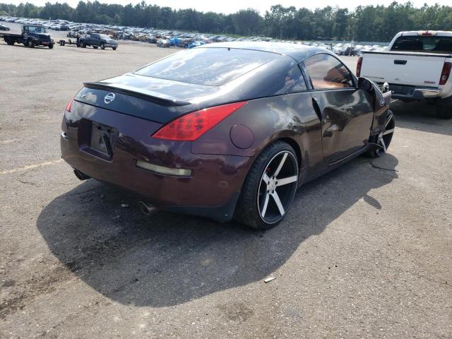 JN1AZ34D76M301670 - 2006 NISSAN 350Z COUPE MAROON photo 4