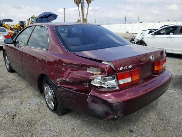 JT8BF22G8V0062619 - 1997 LEXUS ES 300 MAROON photo 3