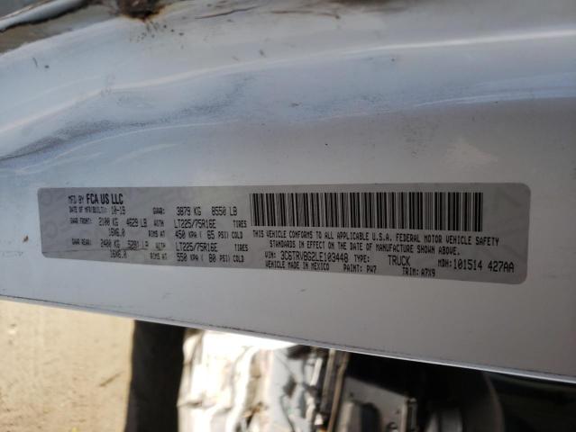 3C6TRVBG2LE103448 - 2020 RAM PROMASTER 白色 照片 10