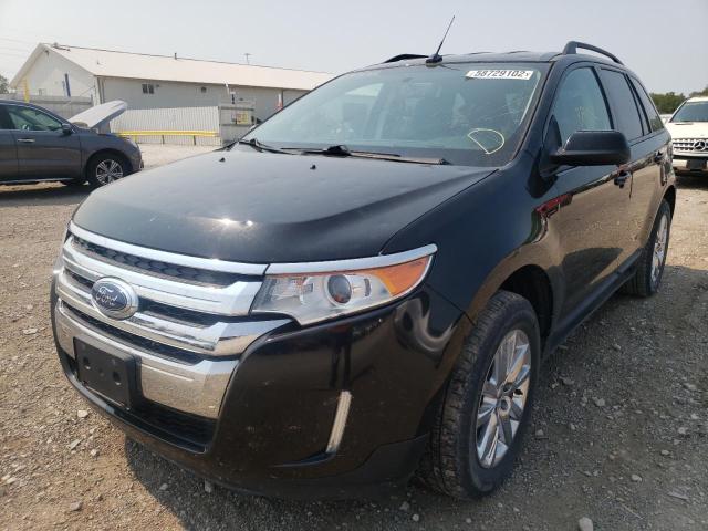 2FMDK3J96CBA53164 - 2012 FORD EDGE SEL BLACK photo 2