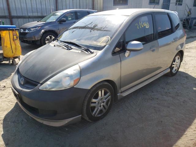 JHMGD38697S029474 - 2007 HONDA FIT S GRAY photo 2