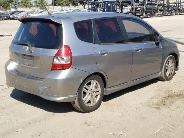 JHMGD38697S029474 - 2007 HONDA FIT S GRAY photo 4