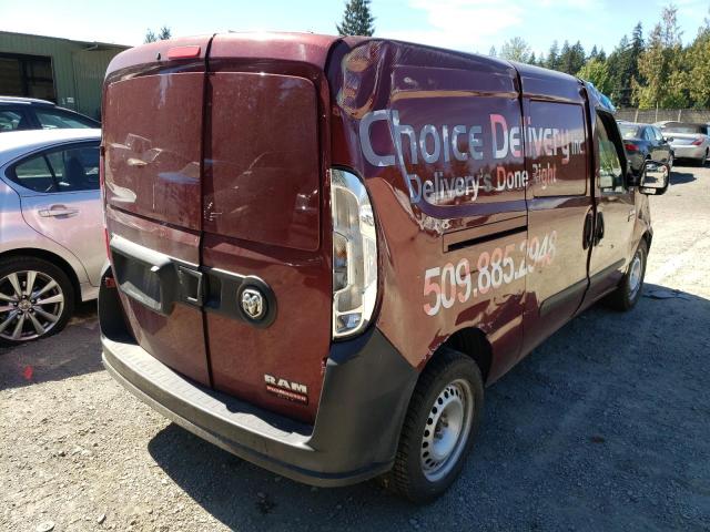 ZFBHRFABXK6M14451 - 2019 RAM PROMASTER BURGUNDY photo 4