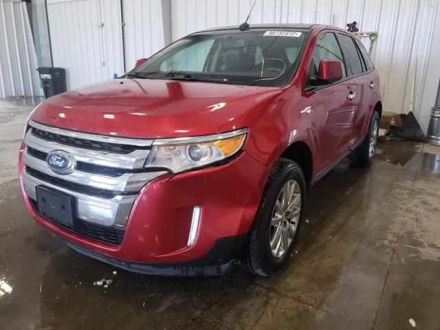 2FMDK4JC7BBA42982 - 2011 FORD EDGE RED photo 2