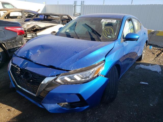 3N1AB8CV4MY270335 - 2021 NISSAN SENTRA SV BLUE photo 2