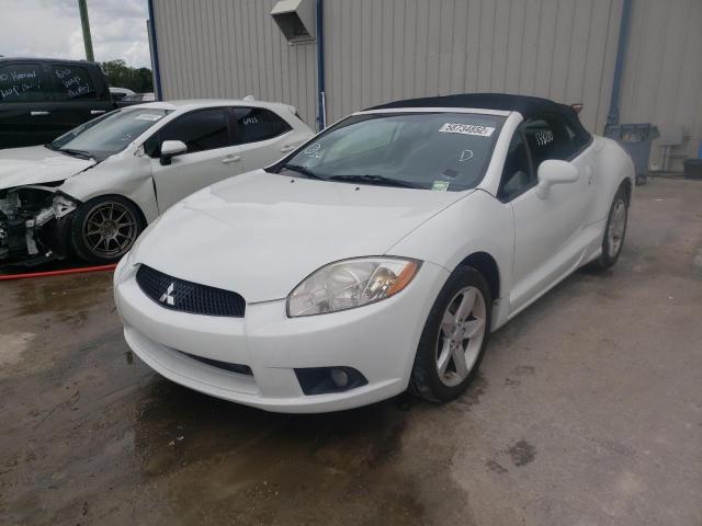 4A3AL25F19E025698 - 2009 MITSUBISHI ECLIPSE SP WHITE photo 2