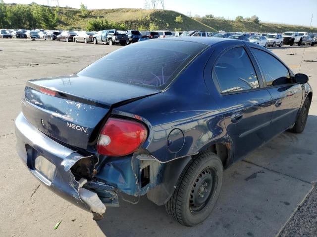 1B3ES46C5YD864699 - 2000 DODGE NEON BASE BLUE photo 4