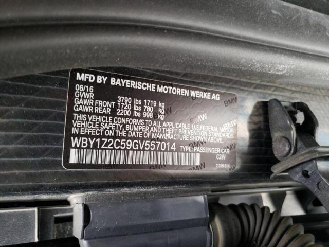 WBY1Z2C59GV557014 - 2016 BMW I3 BEV BLACK photo 10