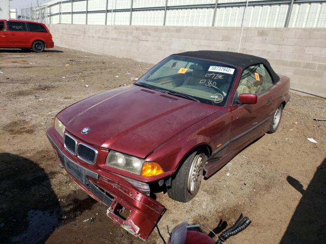 WBABJ8329WEM20799 - 1998 BMW 323IS BURGUNDY photo 2