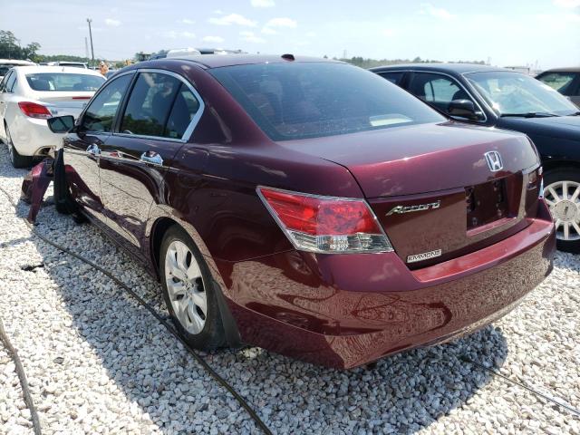 1HGCP36889A042139 - 2009 HONDA ACCORD EXL MAROON photo 3