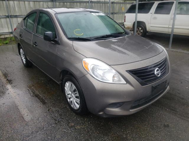 3N1CN7AP1EL821155 - 2014 NISSAN VERSA S GRAY photo 1