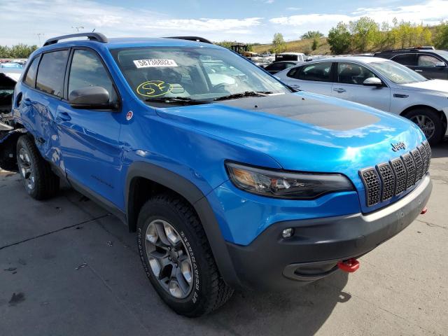 1C4PJMBX5KD104072 - 2019 JEEP CHEROKEE T BLUE photo 1