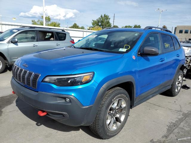 1C4PJMBX5KD104072 - 2019 JEEP CHEROKEE T BLUE photo 2