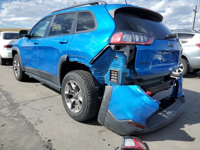 1C4PJMBX5KD104072 - 2019 JEEP CHEROKEE T BLUE photo 3