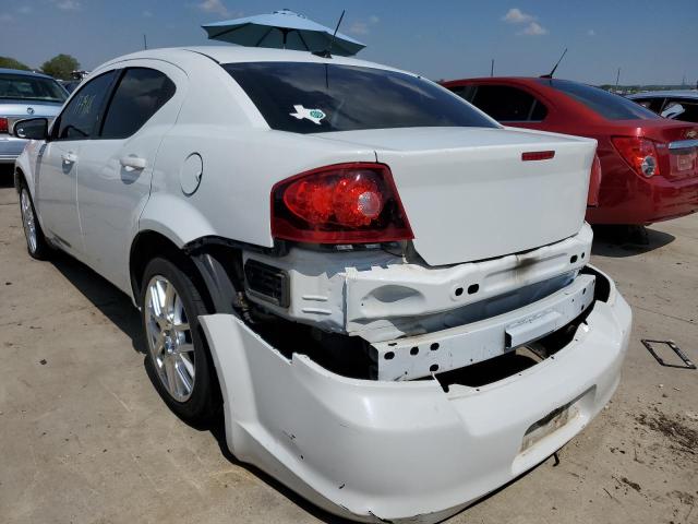 1B3BD2FBXBN587204 - 2011 DODGE AVENGER LU WHITE photo 3