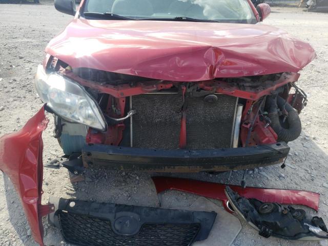 1NXBU4EE4AZ376022 - 2010 TOYOTA COROLLA BA RED photo 9