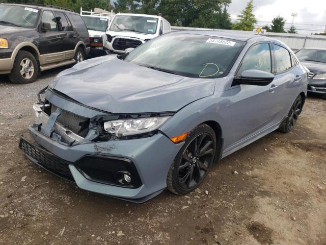 SHHFK7H45KU419243 - 2019 HONDA CIVIC SPOR BLUE photo 2