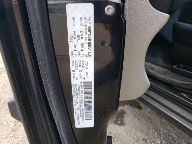 2C4RDGCG3DR520539 - 2013 DODGE GRAND CARA BLACK photo 10