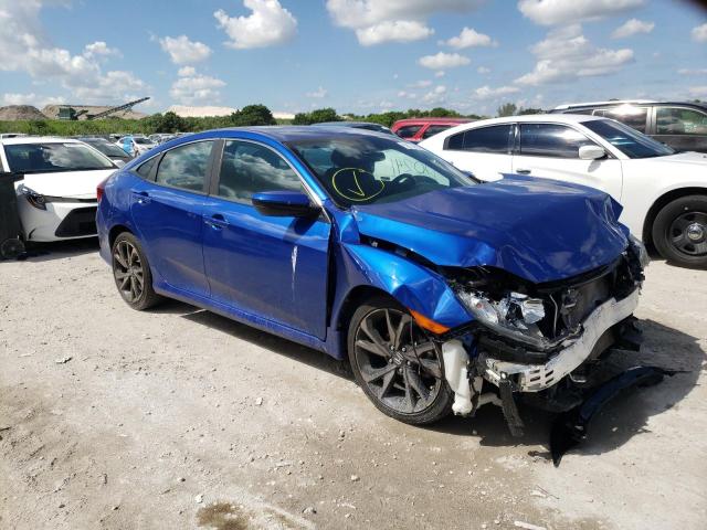 2HGFC2F81KH602335 - 2019 HONDA CIVIC SPOR BLUE photo 1