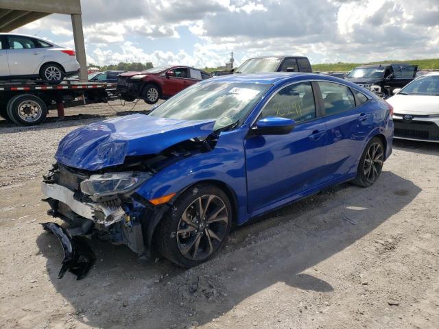 2HGFC2F81KH602335 - 2019 HONDA CIVIC SPOR BLUE photo 2