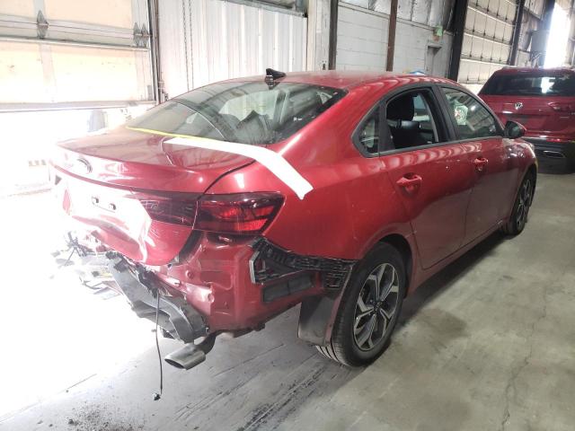 3KPF24AD9KE017533 - 2019 KIA FORTE FE RED photo 4