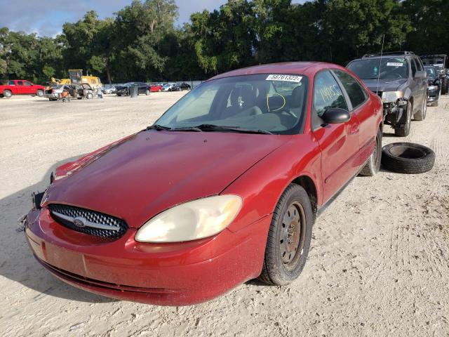 1FAFP52U81A163676 - 2001 FORD TAURUS LX RED photo 2