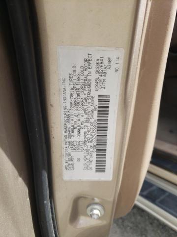 5TDBT44A24S220334 - 2004 TOYOTA SEQUIOA GOLD photo 10