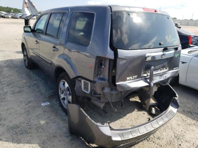 5FNYF4H7XEB015804 - 2014 HONDA PILOT EXLN GRAY photo 3