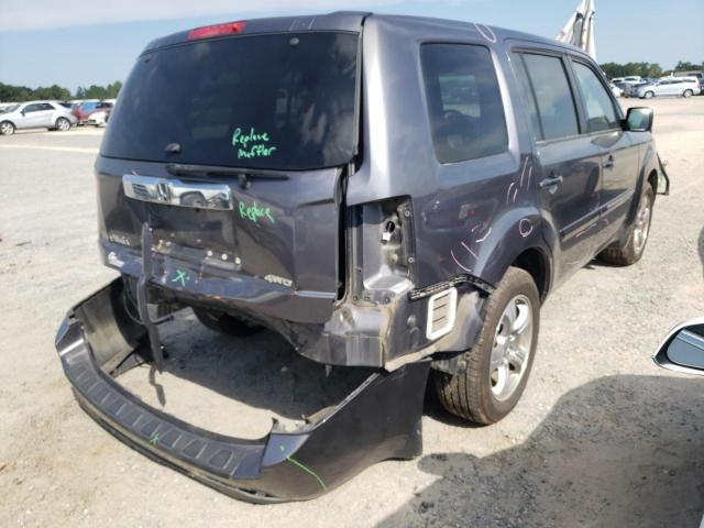 5FNYF4H7XEB015804 - 2014 HONDA PILOT EXLN GRAY photo 4