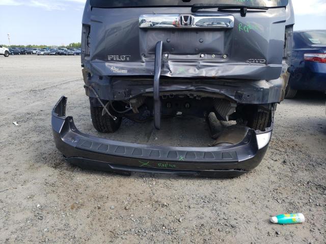 5FNYF4H7XEB015804 - 2014 HONDA PILOT EXLN GRAY photo 9