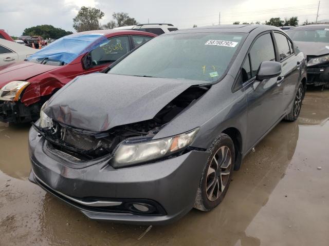 19XFB2F90DE050691 - 2013 HONDA CIVIC EXL 灰色 照片 2