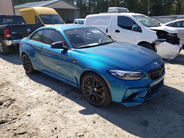 WBS2U7C01L7E83068 - 2020 BMW M2 COMPETI BLUE photo 1