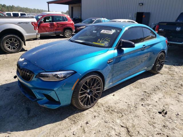 WBS2U7C01L7E83068 - 2020 BMW M2 COMPETI BLUE photo 2