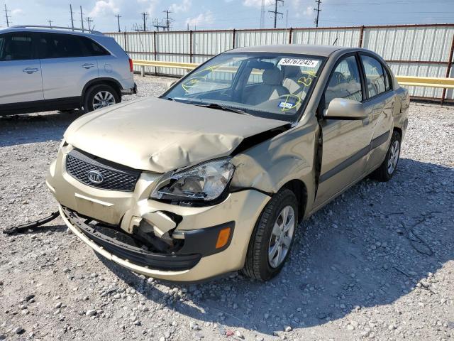 KNADE223296498442 - 2009 KIA RIO BASE GOLD photo 2