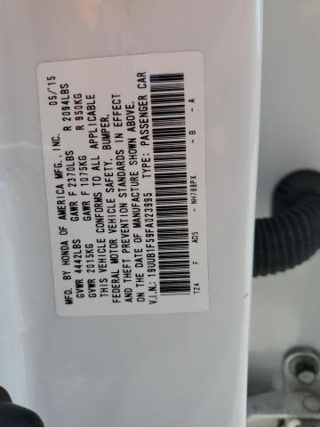 19UUB1F59FA023995 - 2015 ACURA TLX TECH WHITE photo 10