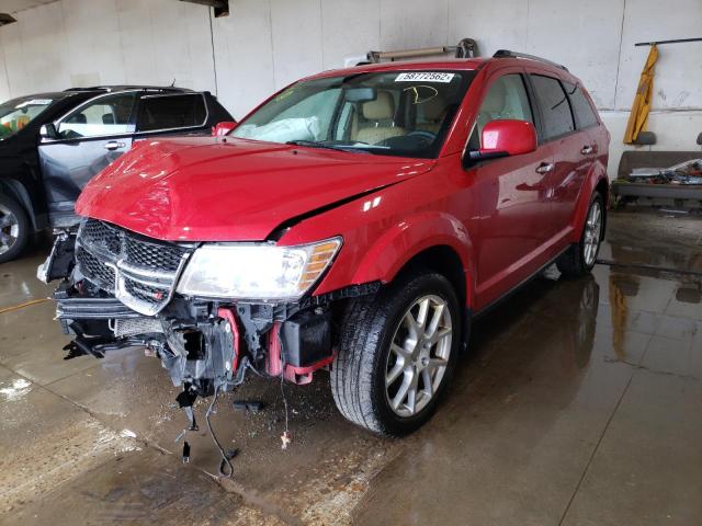 3C4PDDDG2ET187799 - 2014 DODGE JOURNEY LI RED photo 2