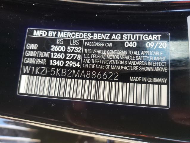 W1KZF5KB2MA886622 - 2021 MERCEDES-BENZ E 450 4MAT BLACK photo 10