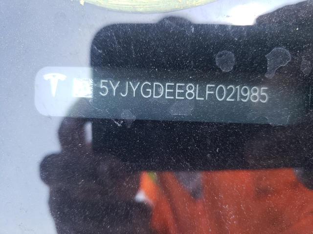 5YJYGDEE8LF021985 - 2020 TESLA MODEL Y أبيض صورة 10