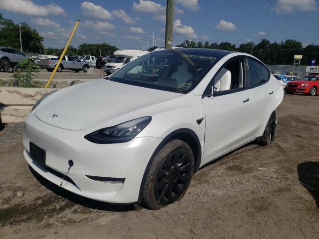 5YJYGDEE8LF021985 - 2020 TESLA MODEL Y أبيض صورة 2