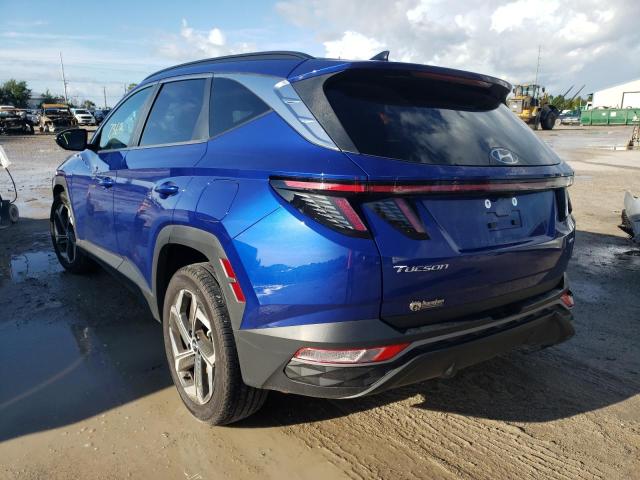 5NMJCCAE3NH087858 - 2022 HYUNDAI TUCSON SEL BLUE photo 3